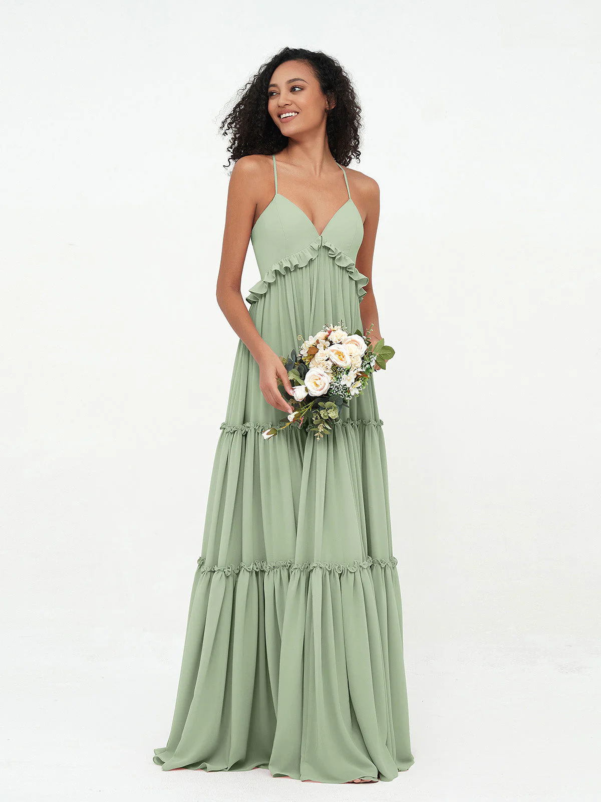 Deep Sweetheart Neck Empire Boho Dresses Clearance - Image 4