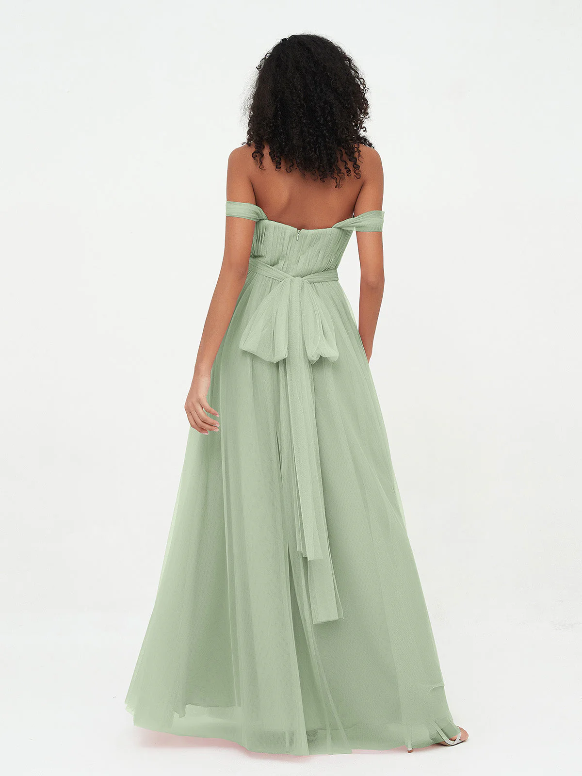 Off Shoulder Sweetheart Neck Max Tulle Dresses Clearance - Image 6